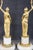 Metal Sculptural Figures, Gilt Bronze on Alabaster Bases, Early 20th Century, Set of 2 For Sale - Image 7 of 18