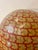 Red Antique Hand Painted Camel Bladder Lamp Shade Diffuser Folk Art c.1900 For Sale - Image 8 of 8