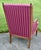 Hollywood Regency Style Bergere Armchair Pink Magenta Striped Satin Accent Chair For Sale - Image 14 of 14