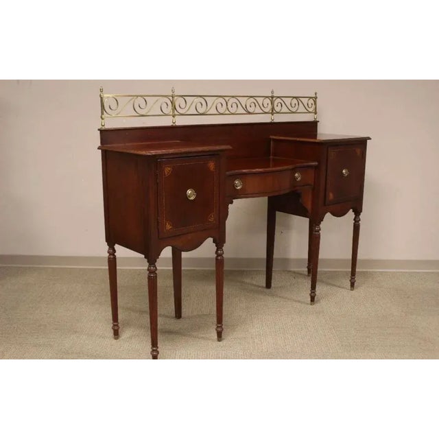 1950s Vintage Sheraton Style Sideboard by Lexington Furniture Ind. The Palmer Home Collection. For Sale - Image 5 of 13