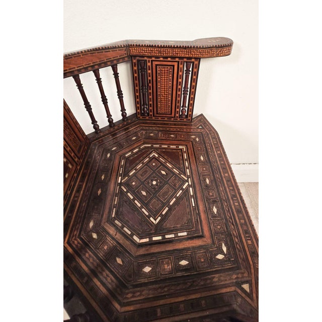 Pair of Syrian Shell Inlaid Hall Chairs, Circa 1960 For Sale - Image 13 of 14
