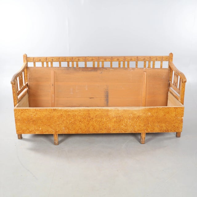 Antique Swedish Marbled Bench, 1890s For Sale - Image 6 of 9