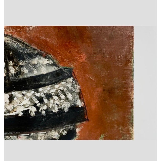 Abstract Michel Rodde, 20th Century Abstract Portrait of Lady "La Dame a la Fleur Blanche" Michel Rodde, c. 20th Century For Sale - Image 3 of 13