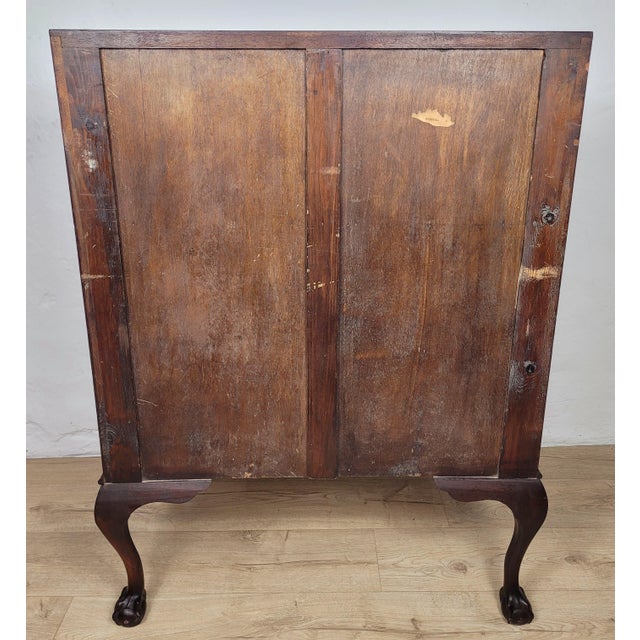 Vintage Writing Secretary in Leather, 1930s For Sale - Image 18 of 18