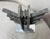 Chrome Vintage 91' Chrome Metal Brutalist Statue Sculpture Presentation Award Silver For Sale - Image 8 of 11
