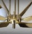 Mid 20th Century Stilnovo Style Italian Brass Six-Light Chandelier With Opaline Glass Globes For Sale - Image 14 of 18