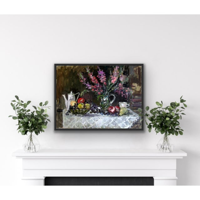 Magdalena Spasowicz, Still Life with a Pear, Oil on Canvas For Sale - Image 3 of 6