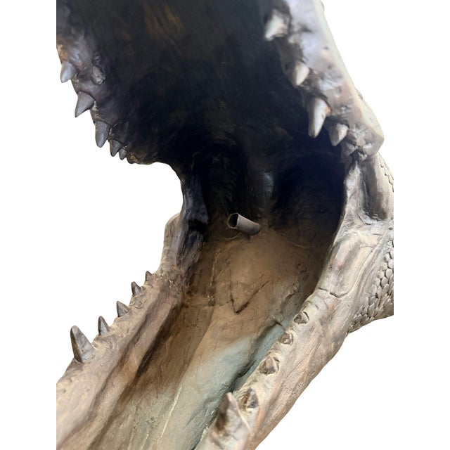 Monumental Bronze Crocodile Fountain Sculpture – 149” L Outdoor Garden For Sale - Image 9 of 10