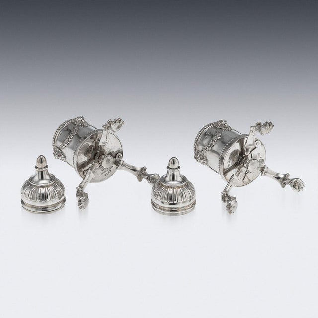 Silver Antique French Silver Salt and Pepper Mills from Odiot, Paris, 1880s, Set of 4 For Sale - Image 8 of 18