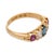 19th Century Victorian English Sapphire Ruby Diamond 18k Yellow Gold Five Stone Ring, Size 5.75 For Sale - Image 4 of 7