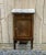Nightstand in Marquetry and White Marble, Early 20th Century For Sale - Image 10 of 10