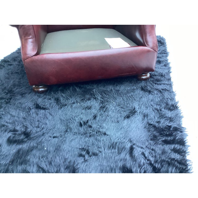 1990s Vintage Large Burgundy Leather Club Chair by Hickory Furniture For Sale - Image 5 of 10