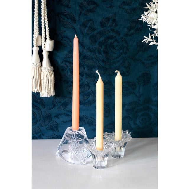 Pair of Mikasa Crystal Candlesticks for Tapers For Sale - Image 6 of 10