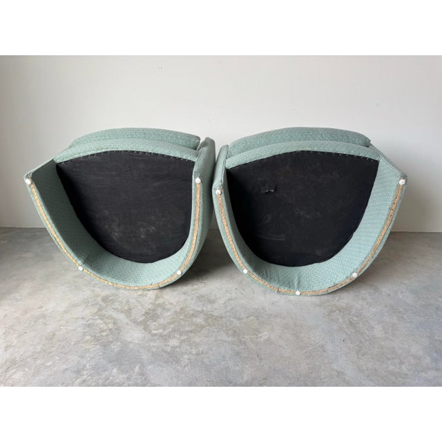 1980’s Vintage Selig Imperial-Style Barrel Back Upholstered Club Chairs – A Pair For Sale - Image 12 of 12