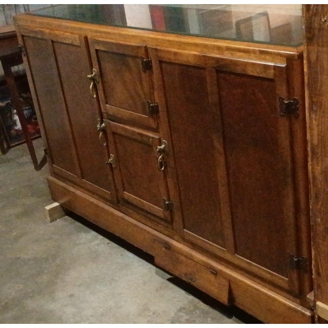 Early 20th Century Early 20th Century Downing Mfg. Co. Oak Mercantile Display With Ice Box For Sale - Image 5 of 12