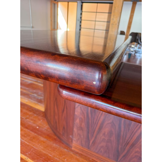 1980s Drylund Super Skyline Rosewood Executive Desk For Sale - Image 16 of 18