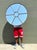 Vintage Wrought Iron Round Windowpane Mirror For Sale - Image 4 of 12
