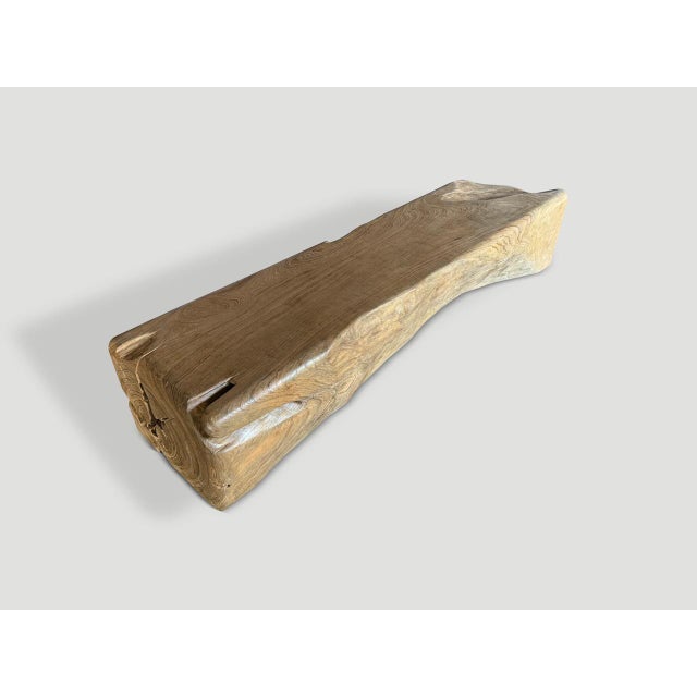Contemporary Andrianna Shamaris Ancient Teak Wood Bench or Coffee Table For Sale - Image 3 of 6