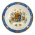 Large Vintage Hand-Painted English Armorial Porcelain Bowl With Gilt Decoration For Sale