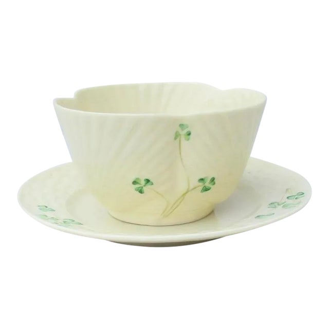 Belleek Irish Serving Bowl and Plate - a Pair For Sale