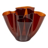 Fontana Arte Amber Art Glass Cartoccio Vase For Sale