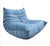 Togo Lounge Chair in Light Blue Corduroy by Michel Ducaroy for Ligne Roset, in Restored conditions. Designed 1970 to 1979...