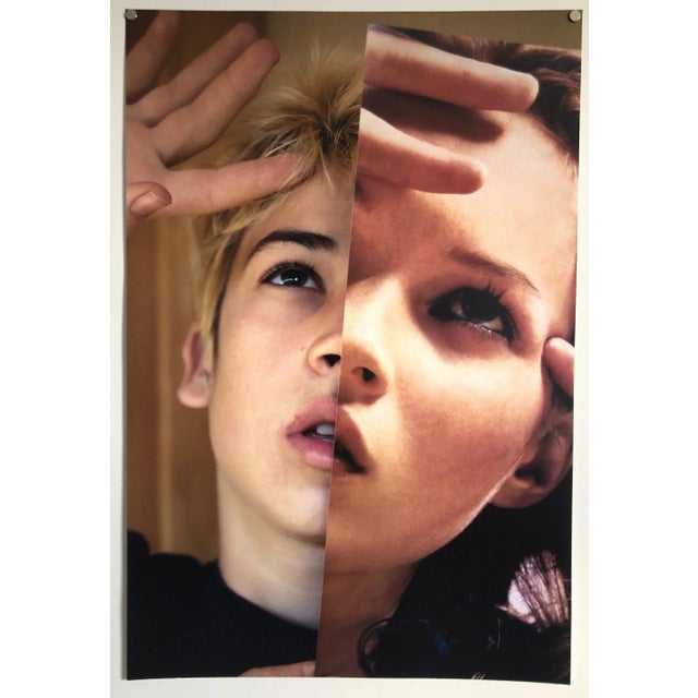 1999 Emily Cheng "Faces" Vintage Color Photograph Digital Photo Collage Print For Sale - Image 4 of 4