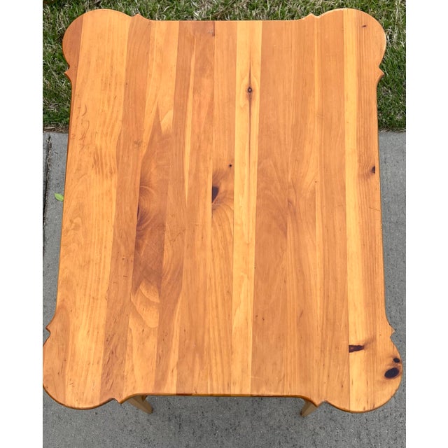 Thomasville Replicas Pine Porringer Top Side Table For Sale - Image 9 of 12