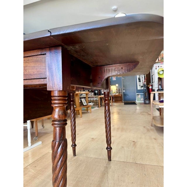19th Century Mahogany Drop Leaf Table For Sale - Image 11 of 18