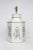 Late 20th Century Hand-Painted Hexagonal Iron Tea Canister Table Lamp With Silver Calligraphic Design For Sale - Image 4 of 9