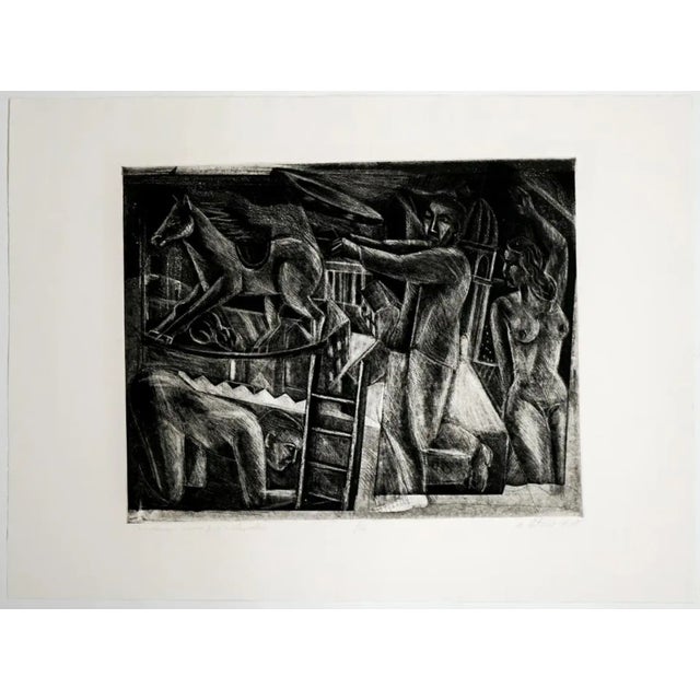1988 Andrew Antoniou Sleepwalker Etching For Sale - Image 4 of 6
