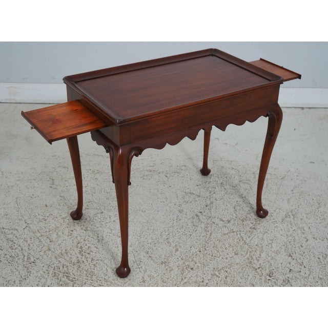 Age: C. 1980 Details: Model 5416 Finish No.24 Quality Construction Pine Pull Out Candle Slides Queen Anne Legs & Pad Feet...