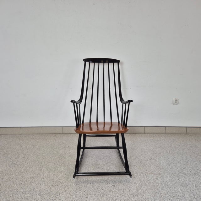 1950s Mid-Century Danish Rocking Chair from Lena Larsson Grandessa, 1950s For Sale - Image 5 of 12