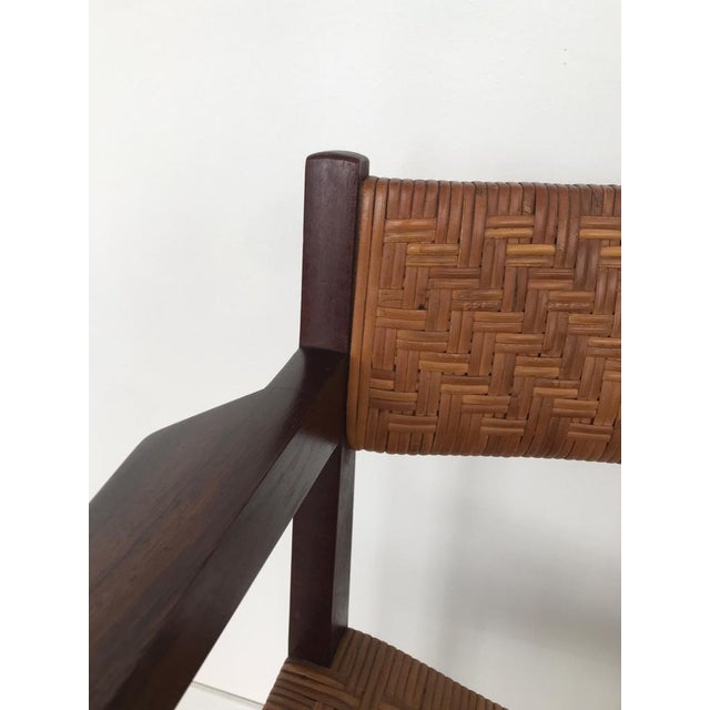 Armchair in Wood & Rattan Hvidt & Orla Mølgaard, Denmark, 1960s For Sale - Image 9 of 14