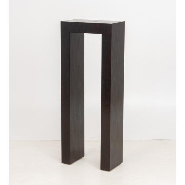 Contemporary Ebonized Wood Pedestal For Sale - Image 4 of 7
