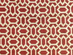 Robert Allen Trellis in Raspberry & Cream (Double-Sided) Fabric - 4 Yards