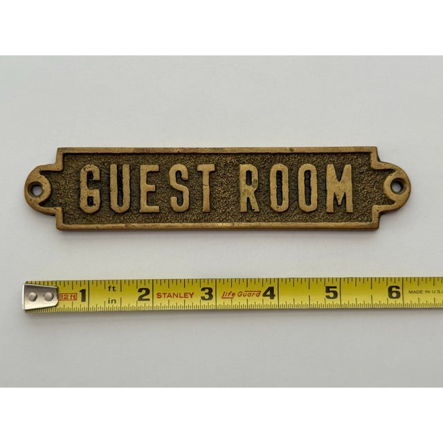 Engraved Brass Guest Room Sign | Vintage Hotel Plaque, Solid Brass Door Decor Add a timeless touch to your home, office,...