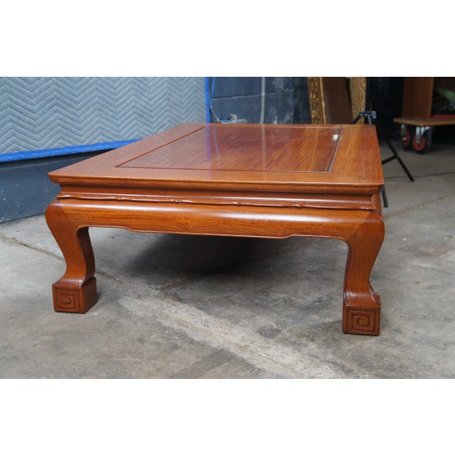 Chinese Chinoiserie Rosewood Low Kang Coffee Tea Table Hong Kong For Sale - Image 6 of 12