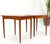 John Stuart Pair of Danish Mid Century Modern Rolled Edges Side End Tables Stands Dowel Legs For Sale - Image 4 of 12