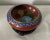 Vintage Chinese Cloisonne Bowl With Carved Wood Stand- 2 Pieces For Sale - Image 4 of 11