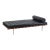 Ludwig Mies van der Rohe Barcelona daybed in black leather. The daybed is brand new and is still in its original...