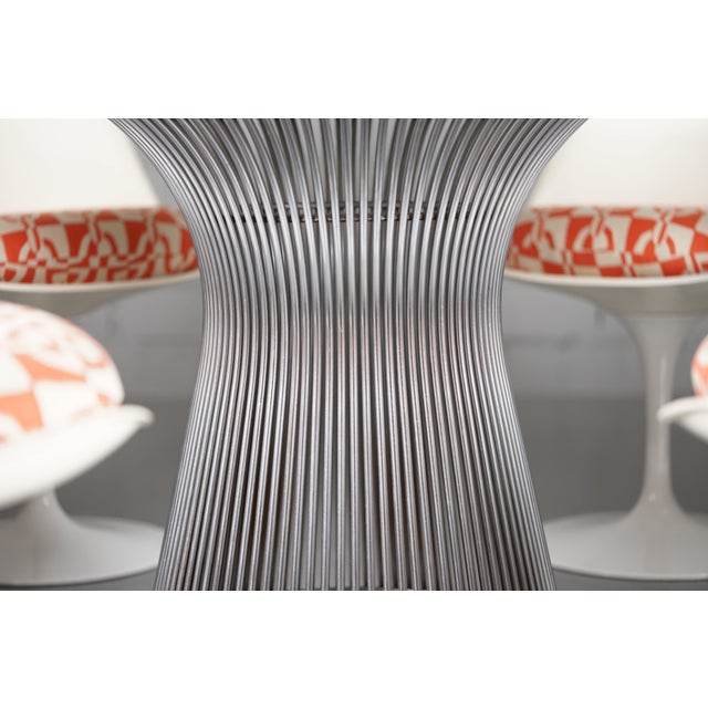 Gray Dining Table with Arabescato Marble Plate by Warren Platner for Knoll International, 1970s For Sale - Image 8 of 10