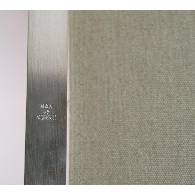 Stainless Steel & Black Leather 2-Seater Sofa by Mann for Norr11, 2000s For Sale - Image 10 of 16