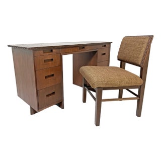 C. 1950s Frank Lloyd Wright Taliesen Writing Desk and Chair for Henredon For Sale