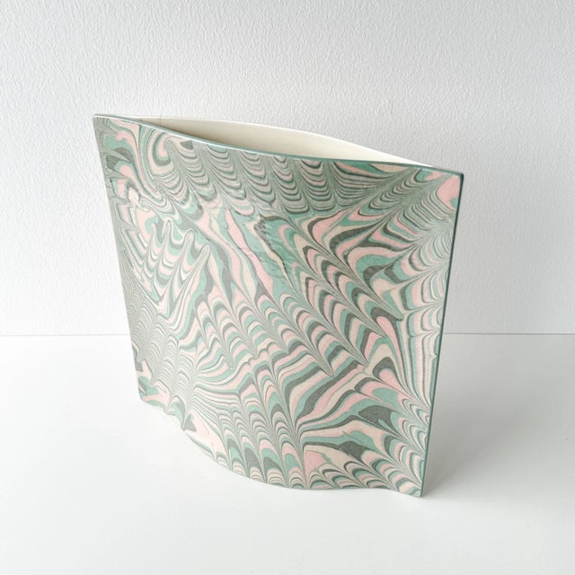 John Bergen Postmodern Marbled Glaze Vase For Sale - Image 10 of 12