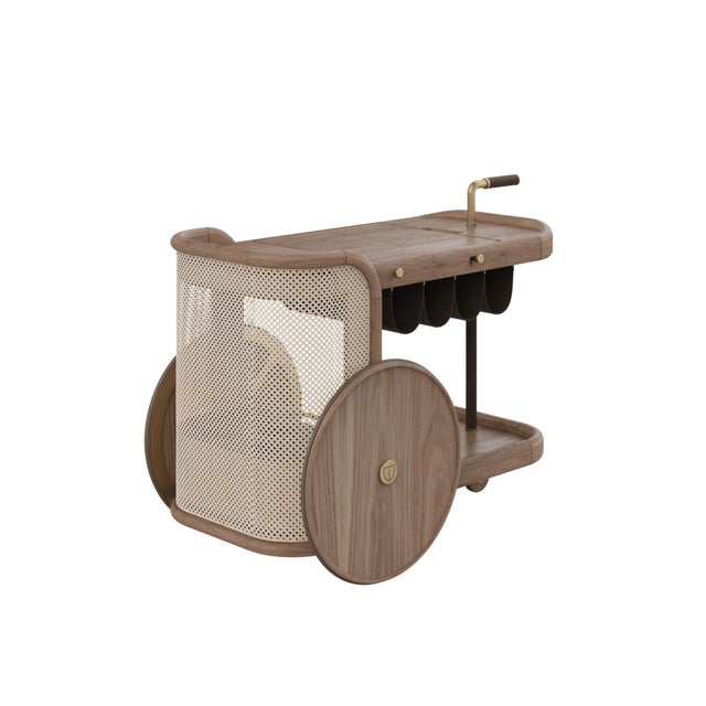 Brinsley Bar Cart by Wood Tailors Club For Sale - Image 17 of 18