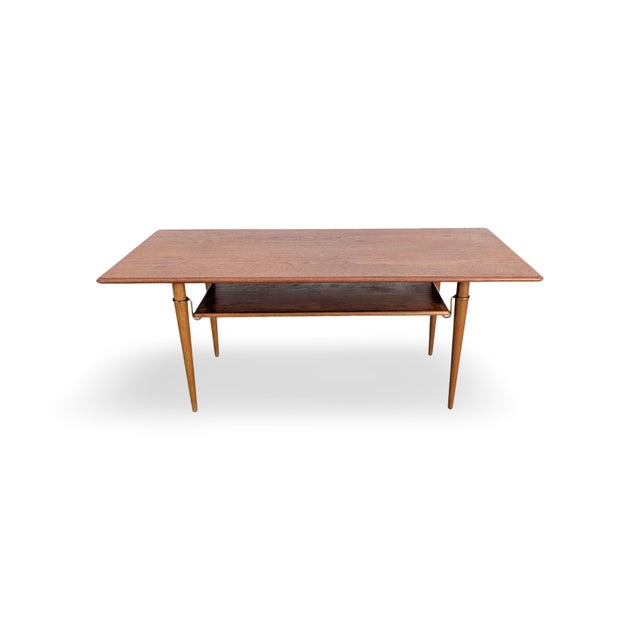 Light Yellow Mid-Century Modern Danish Coffee Table in Teak, 1960s For Sale - Image 8 of 8