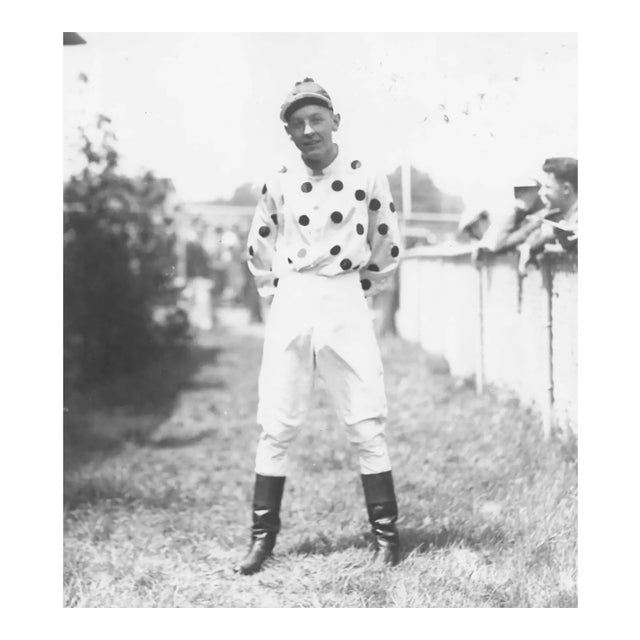 1935 Jockey Smoky Saunders Horse Racing Photograph For Sale