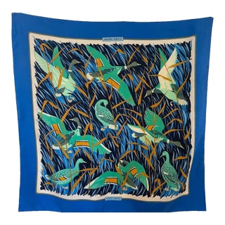 Hermès Foulard Cols Verts Soie For Sale