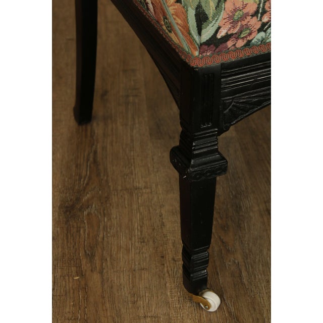 Antique Ebonized Aesthetic Carved Side Chair For Sale - Image 11 of 13